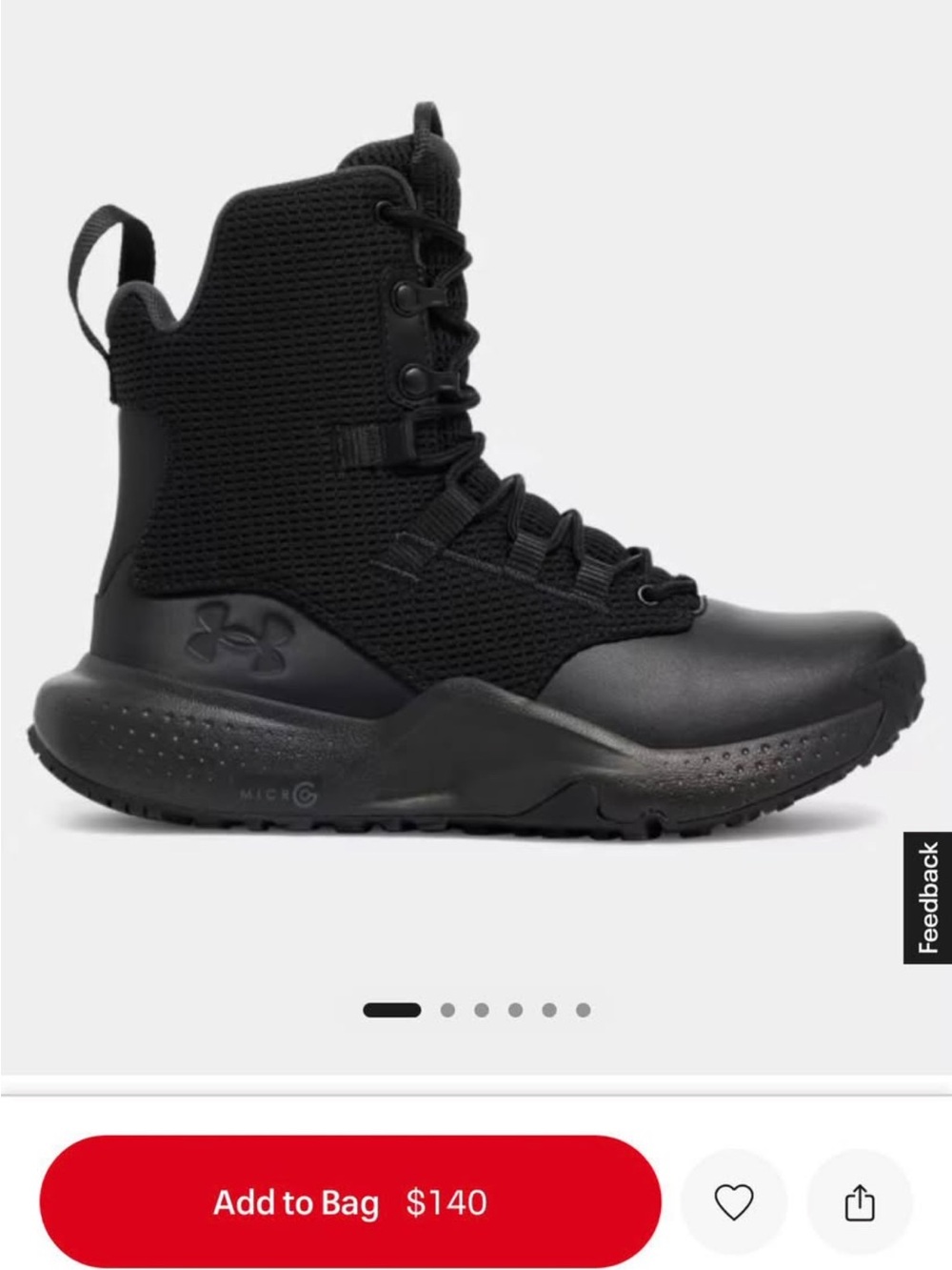 Under Armour Women's Black Lace-Up Tactical Boot